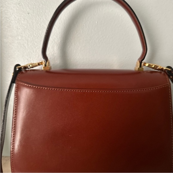 Bally NEW vintage leather satchel / top handle bag new with Bally strap - Picture 6 of 11